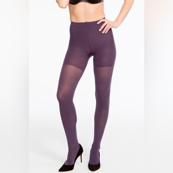 NWT SPANX Luxe Leg Tights in Purple Night sz A - Picture 1 of 7